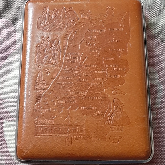 Vintage Dutch Map Leather Cigar Case - Picture 3 of 7